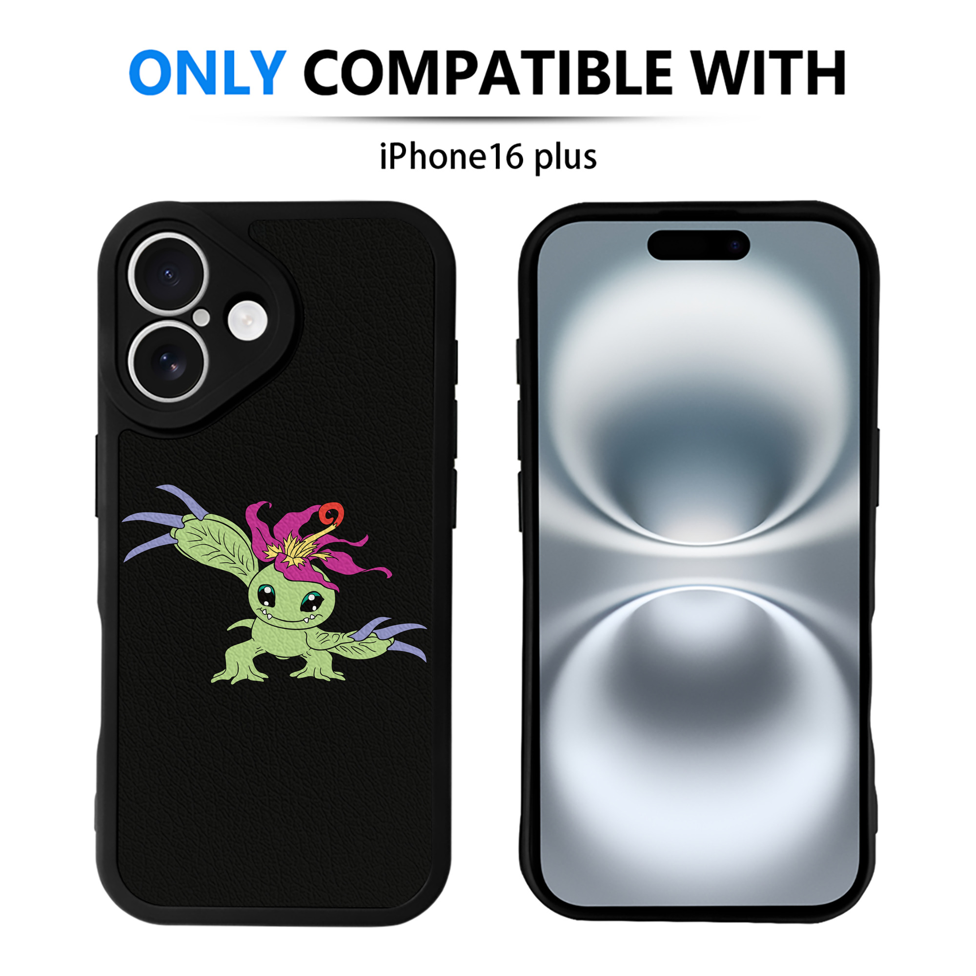 （画像用） Digimon デジタルモンスター/デジモン 【iPhone 16シリーズ対応】シリコンスマホケース（レザー調） 材質：シリコン